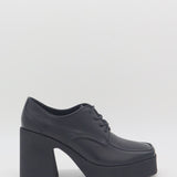 Milan platform lace-ups in black leather women's shoes