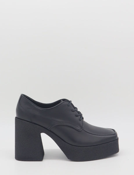 Stivali Pregiata platform lace-ups in Black leather 5 / Black