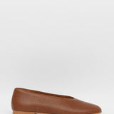 Stivali Essenza slip-on ballet flat in brown leather