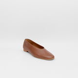 Stivali Essenza slip-on ballet flat in brown leather