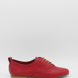 Stivali Maku oxford flats in red leather women's shoes