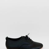 Maku oxford flats in black leather women's shoes