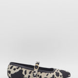 Tribeca mary jane ballet flat in black cowhide leather womens shoes