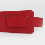 Stivali Sonia one size knot tie red leather women's belt