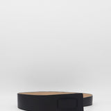 Sonia one size knot tie black leather women's belt