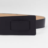 Sonia one size knot tie black leather women's belt