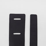 Sonia one size knot tie black leather women's belt