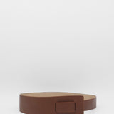 Sonia one size knot tie brown leather women's belt
