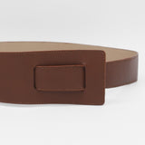 Sonia one size knot tie brown leather women's belt