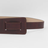 Sonia one size knot tie mahogany leather women's belt
