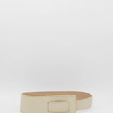 Sonia one size knot tie off white leather women's belt