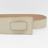 Sonia one size knot tie off white leather women's belt