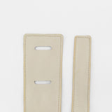 Sonia one size knot tie off white leather women's belt