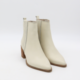 Stagecoach western chelsea booties off white leather womens shoe