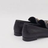Stivali Gentilezza loafers in black croc embossed leather