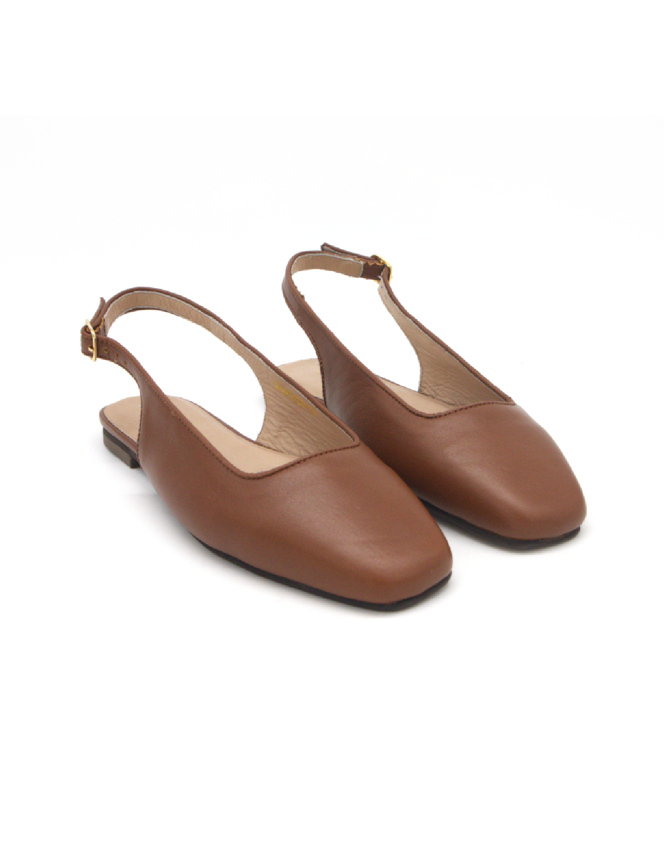 Stivali Incanto sling back flats in brown leather womens shoes