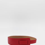 Stivali Sonia one size knot tie red leather women's belt
