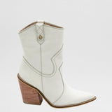 Strength western cowboy boots in ivory leather womens shoes