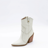 Strength western cowboy boots in ivory leather womens shoes