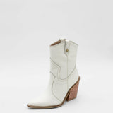 Strength western cowboy boots in ivory leather womens shoes