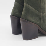 Strength western cowboy boots in olive suede leather womens shoes