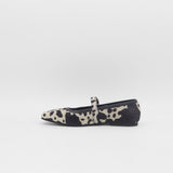 Tribeca mary jane ballet flat in black cowhide leather womens shoes