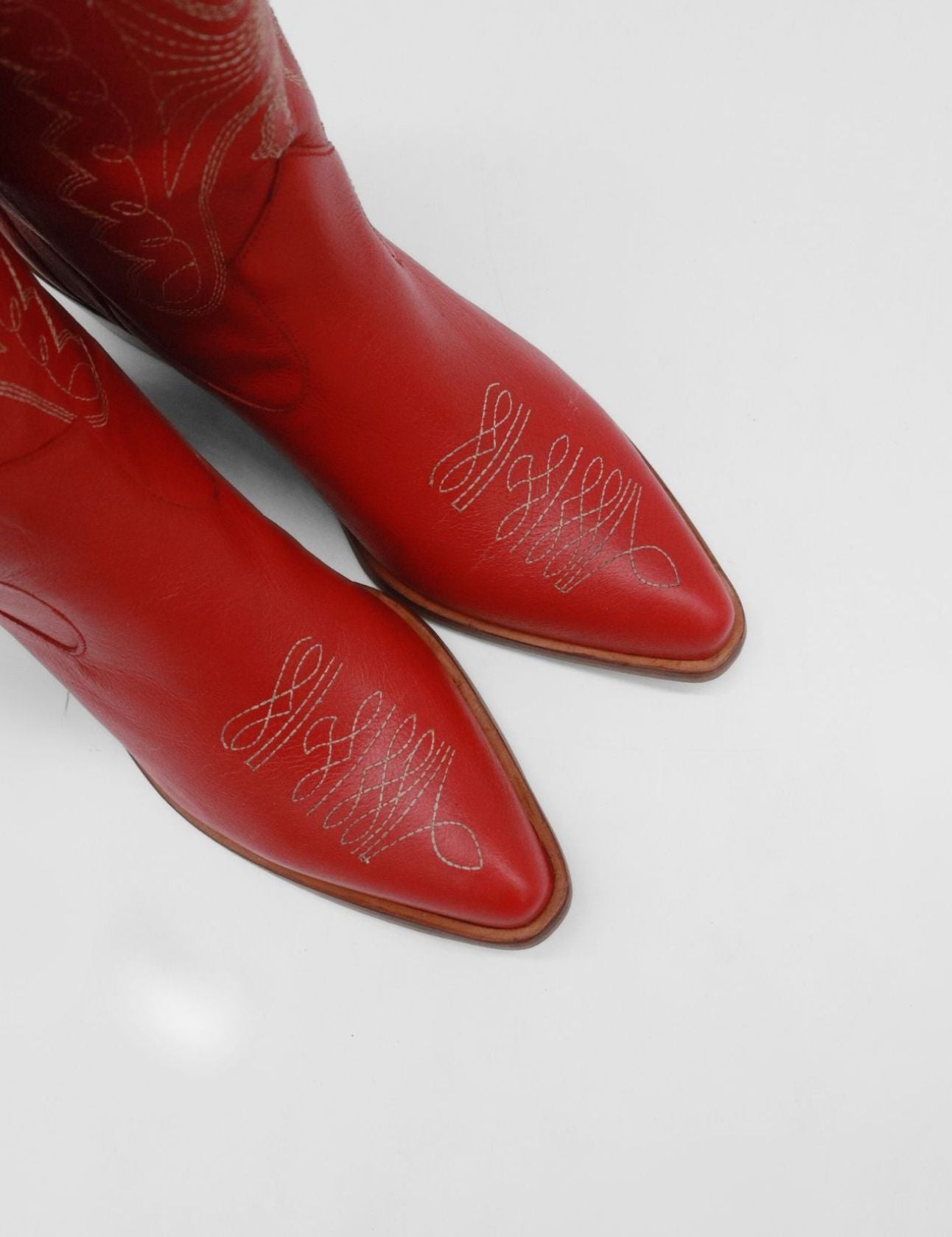 red leather dress boots Stivali Unstoppable western cowboy boots in Red leather womens shoes 12 / Red