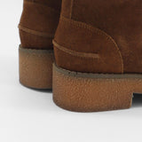 Vail ankle boots in brown suede leather and shearling lining womens shoes