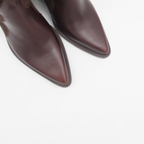 Stivali Agiatezza western boots in chocolate brown leather x suede