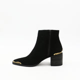 Burningman western inspired ankle boots in black suede