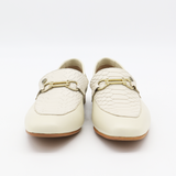 Natural loafers in ivory leather