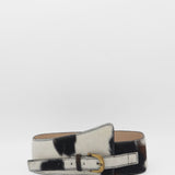 Avery wide corset cowhide leather women's belt