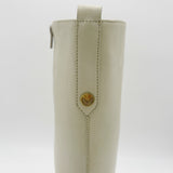 Agora Venti platform tall boot in ivory leather