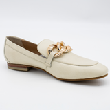 Gem loafers in ivory leather