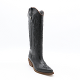 Moxie western cowboy boots in black leather