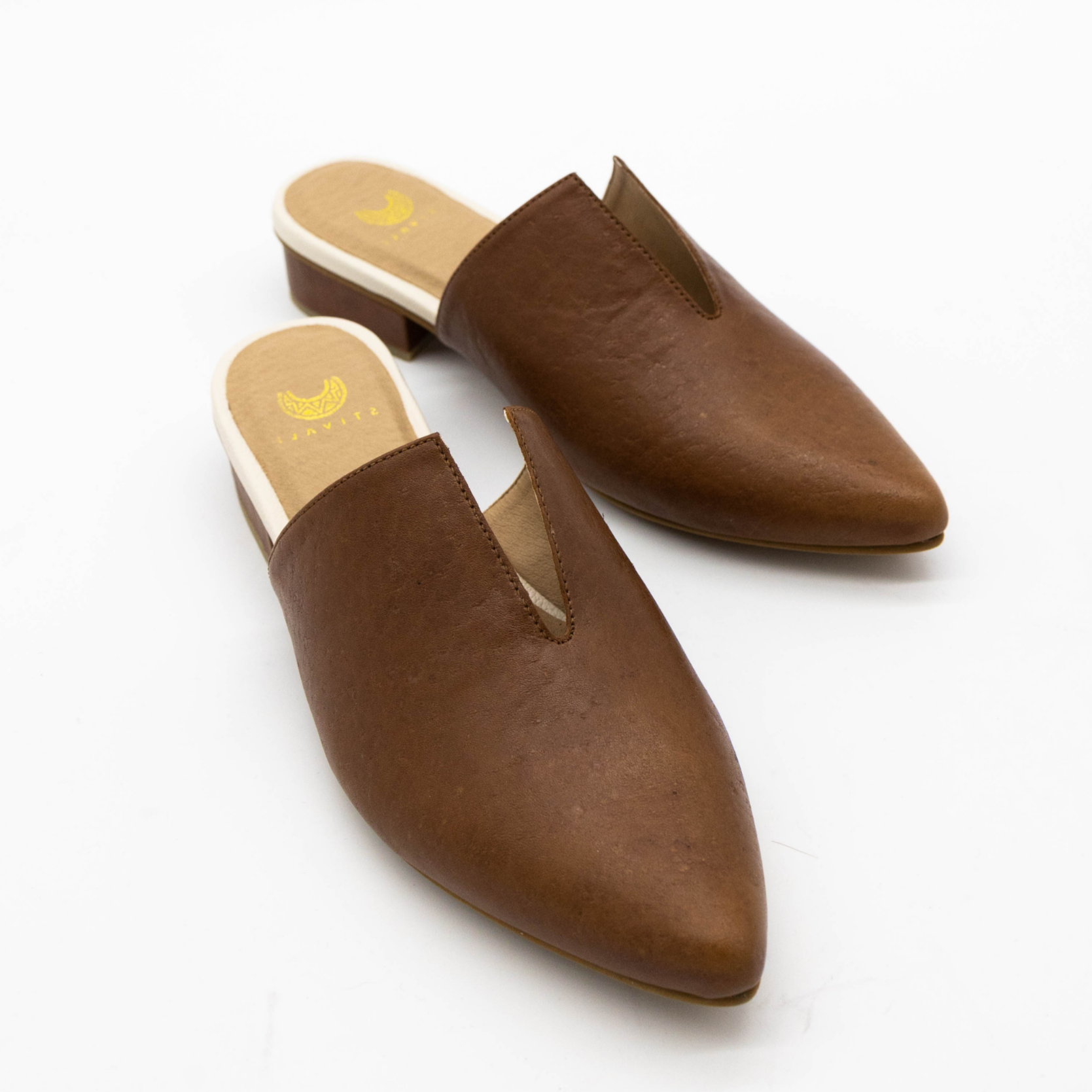 Handcrafted Leather Mule, Honey Tan Smooth Leather. Stivali New York
