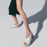 Roots sandals in off white leather womens shoes